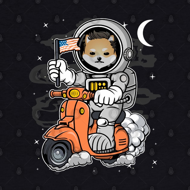 Astronaut Scooter Dogelon Mars ELON Coin To The Moon Crypto Token Cryptocurrency Blockchain Wallet Birthday Gift For Men Women Kids by Thingking About